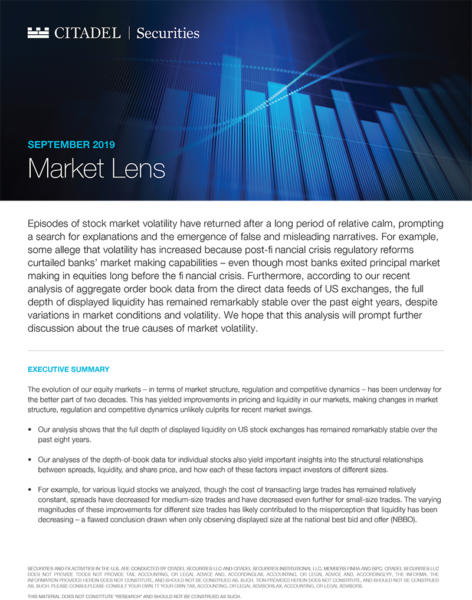 Market Lens: Has Market Structure Evolution Made Equities Less Liquid ...